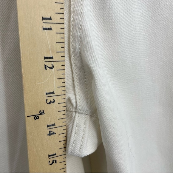 Club Monaco curved seam utility barrel pant cream white Sz 12 - Picture 6 of 10